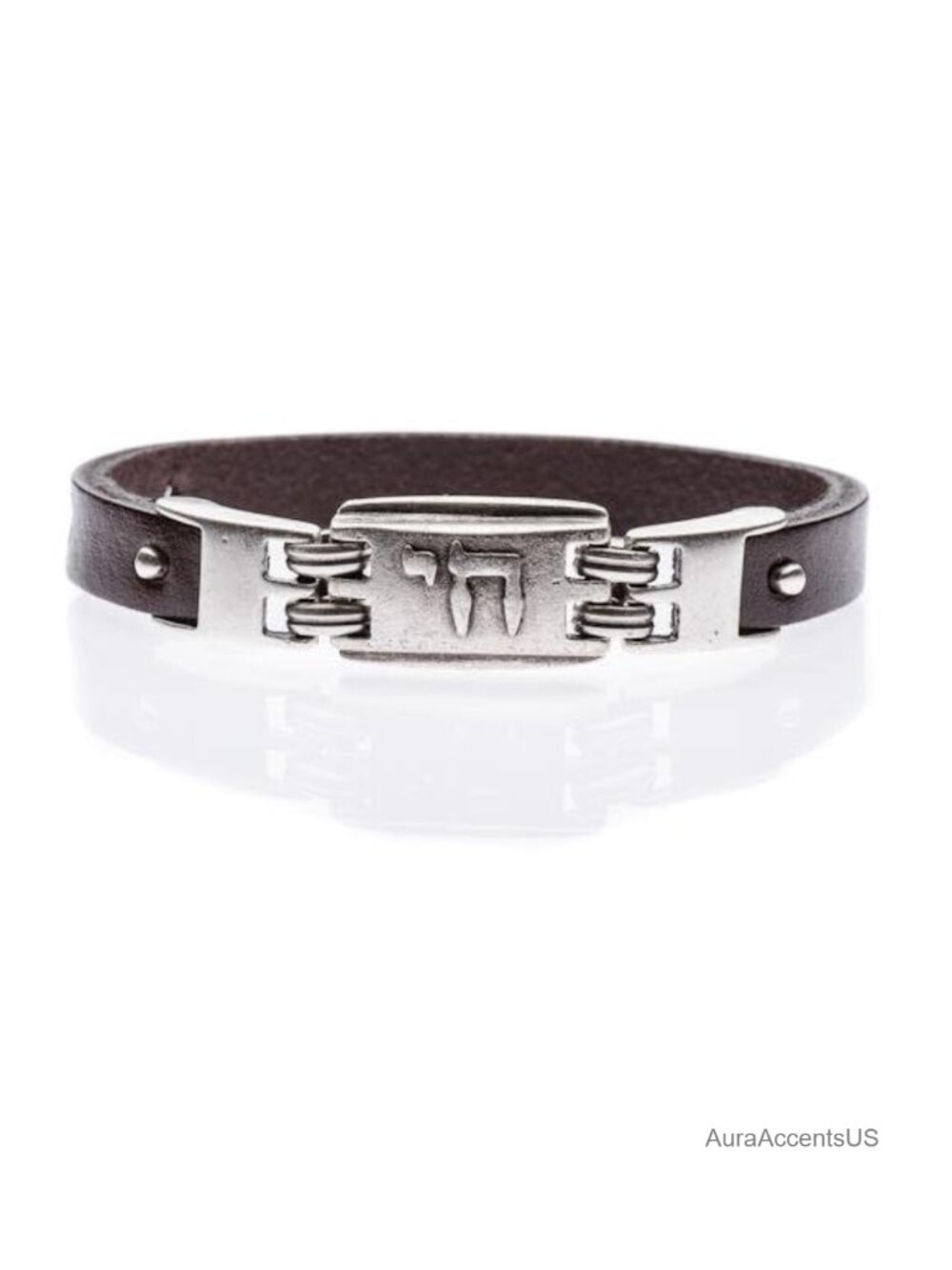 Genuine Leather Jewish Charm Bracelet Adjustable Men Boys Gift